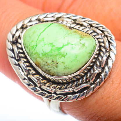 Lemon Chrysoprase Rings handcrafted by Ana Silver Co - RING73150