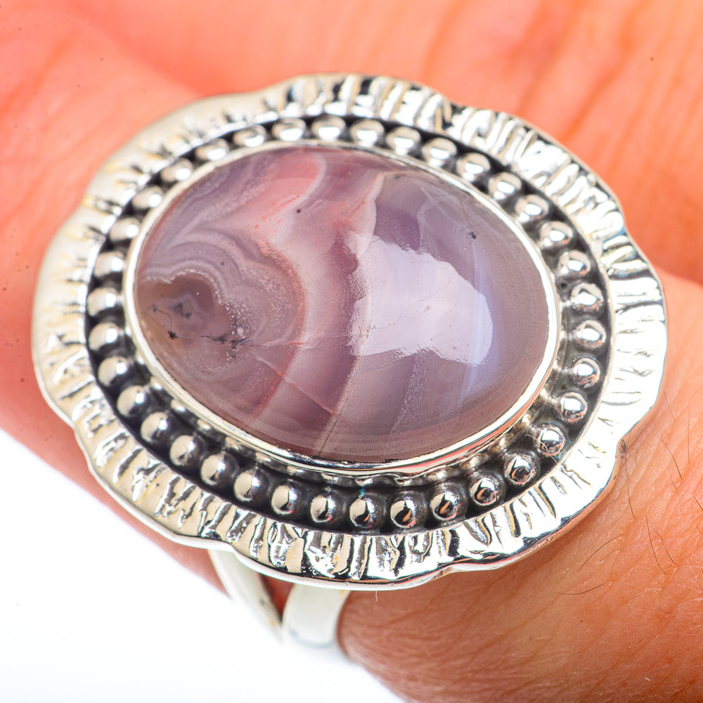 Crazy Lace Agate Rings handcrafted by Ana Silver Co - RING73155
