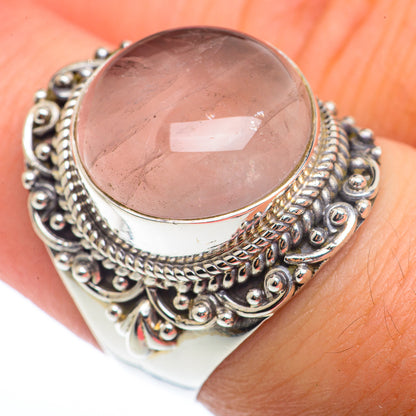 Rose Quartz Rings handcrafted by Ana Silver Co - RING73160