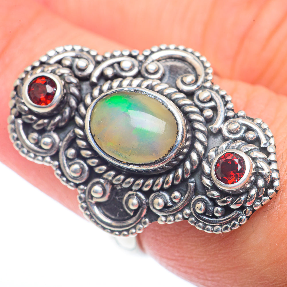 Ethiopian Opal Rings handcrafted by Ana Silver Co - RING73180