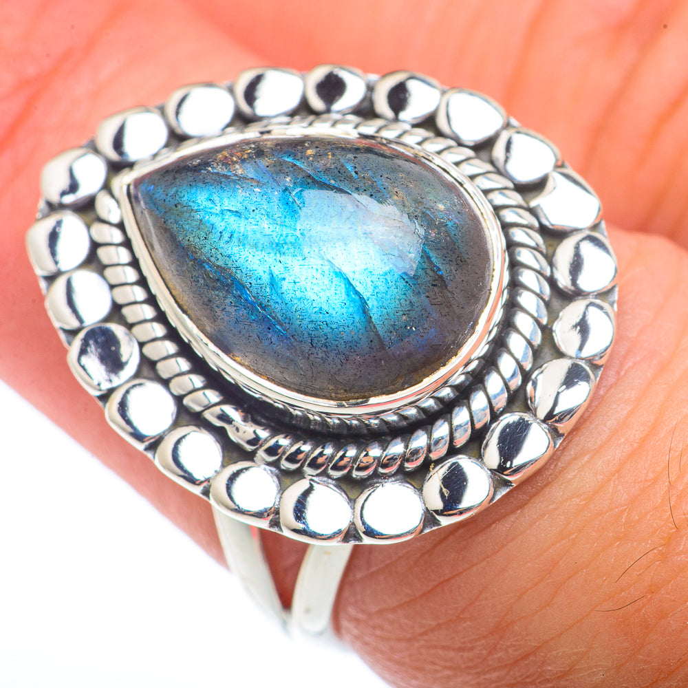 Labradorite Rings handcrafted by Ana Silver Co - RING73185