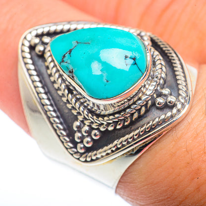 Tibetan Turquoise Rings handcrafted by Ana Silver Co - RING73187