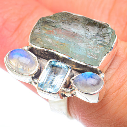 Aquamarine Rings handcrafted by Ana Silver Co - RING73189