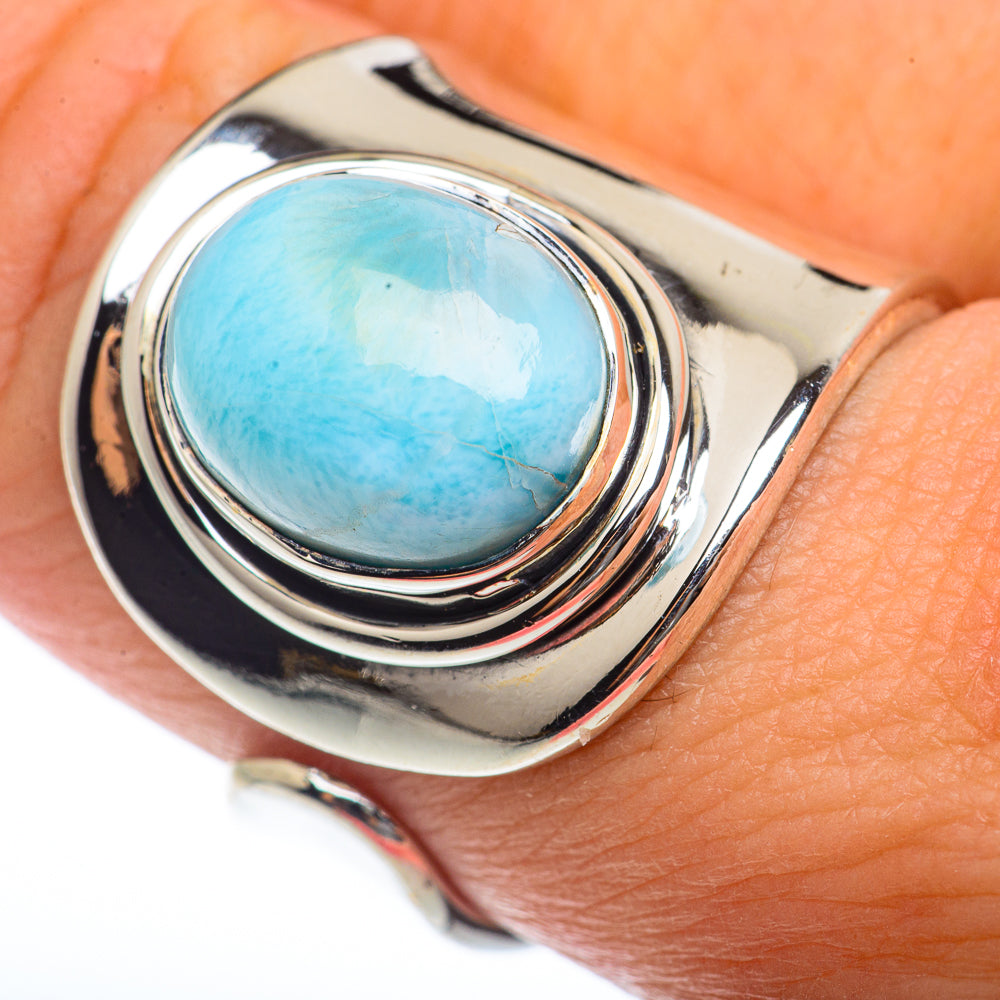 Larimar Rings handcrafted by Ana Silver Co - RING73190