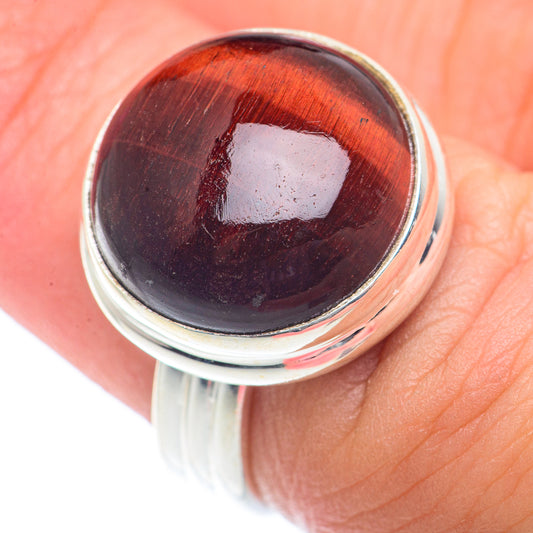 Red Tiger Eye Rings handcrafted by Ana Silver Co - RING73199
