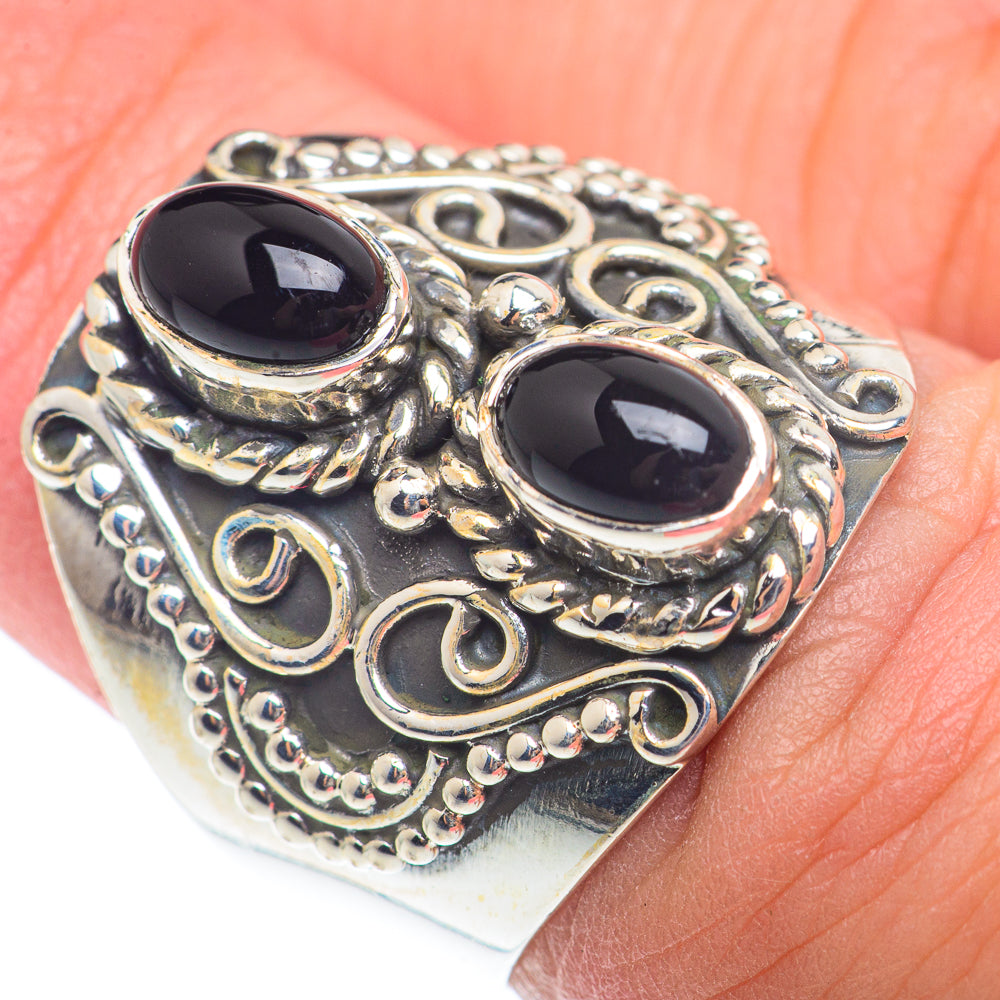 Black Onyx Rings handcrafted by Ana Silver Co - RING73214