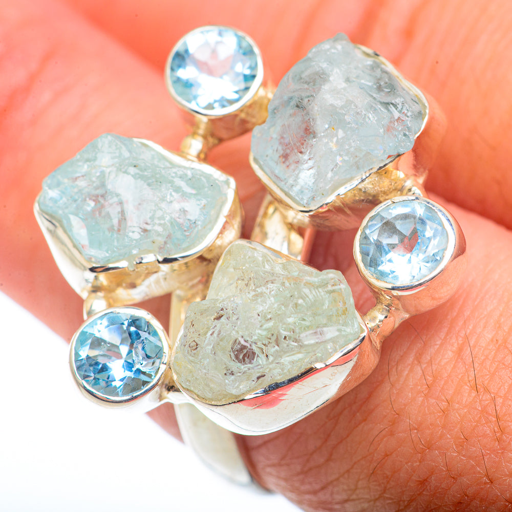 Aquamarine Rings handcrafted by Ana Silver Co - RING73229