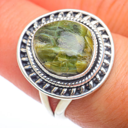 African Green Opal Rings handcrafted by Ana Silver Co - RING73238