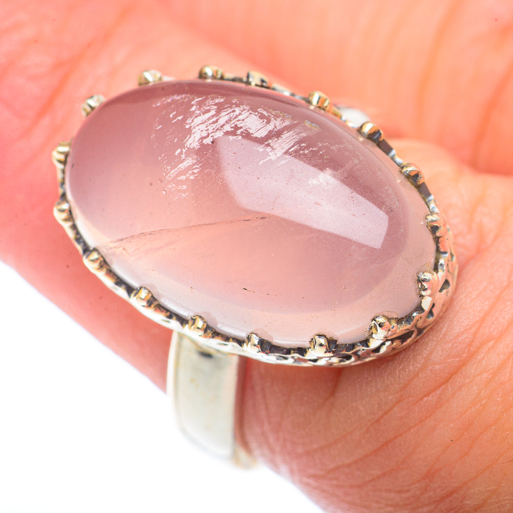 Rose Quartz Rings handcrafted by Ana Silver Co - RING73247