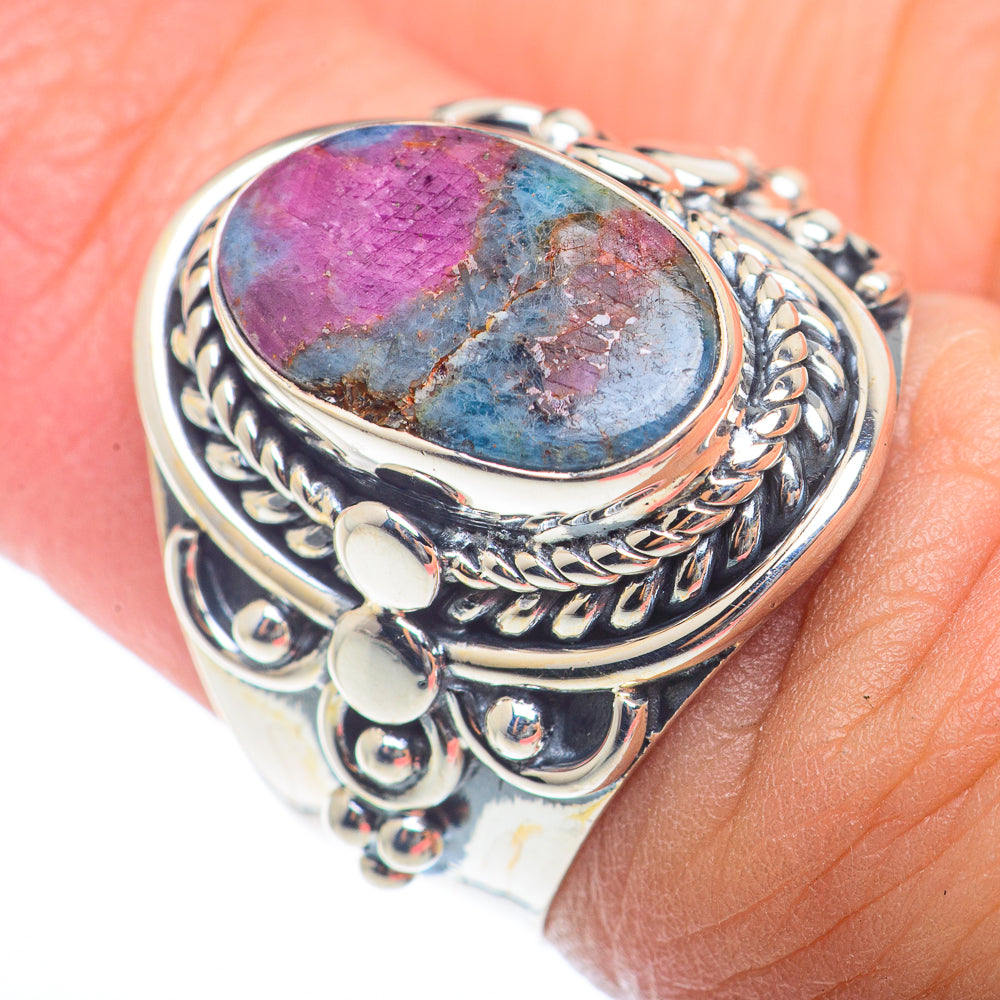 Ruby Fuchsite Rings handcrafted by Ana Silver Co - RING73265