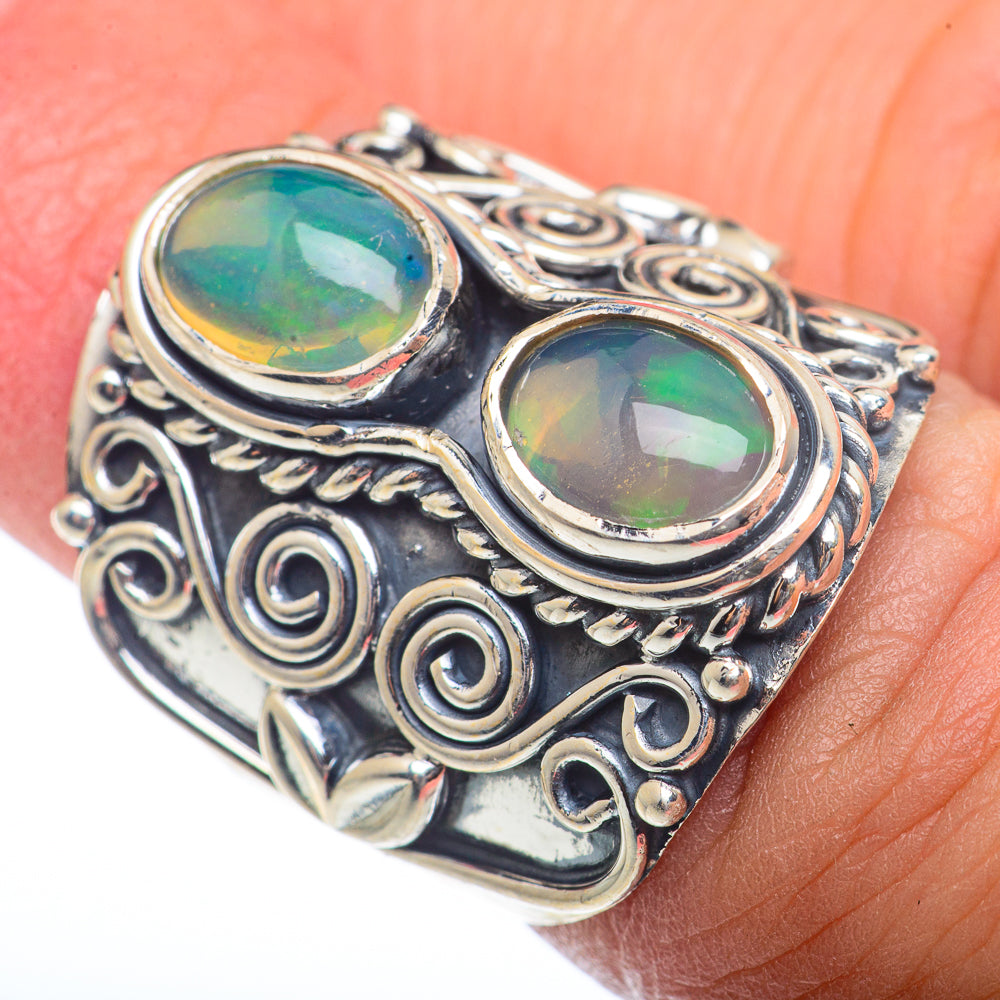 Ethiopian Opal Rings handcrafted by Ana Silver Co - RING73266