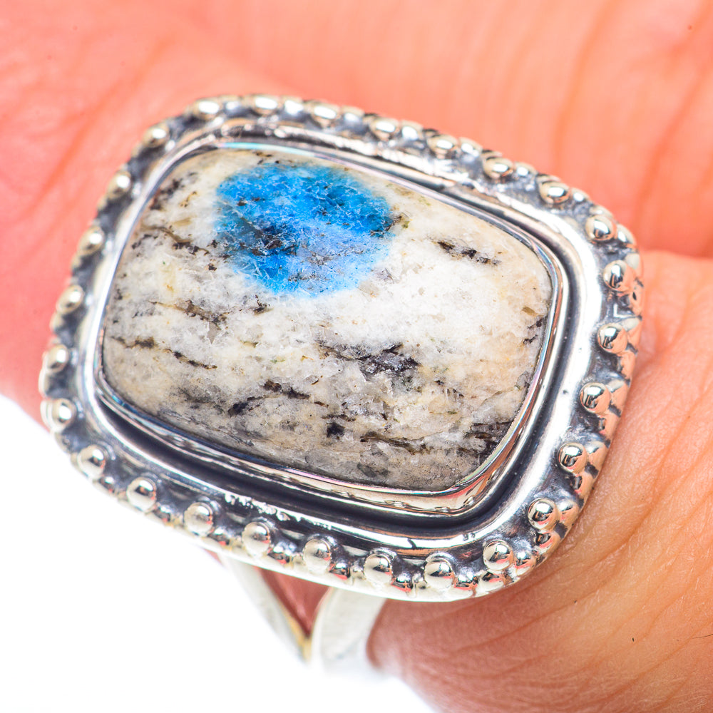 K2 Blue Azurite Rings handcrafted by Ana Silver Co - RING73270