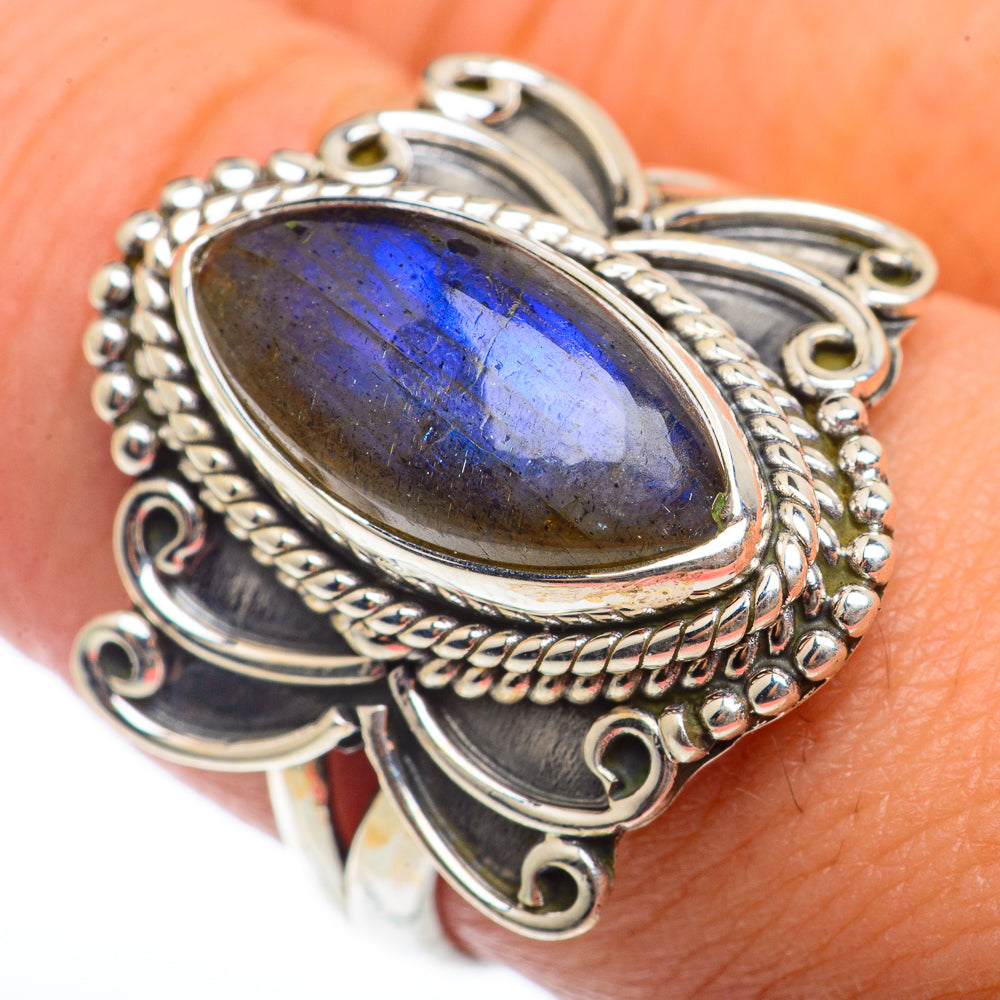 Labradorite Rings handcrafted by Ana Silver Co - RING73274