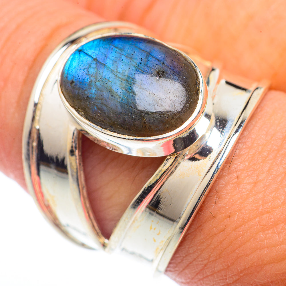 Labradorite Rings handcrafted by Ana Silver Co - RING73275