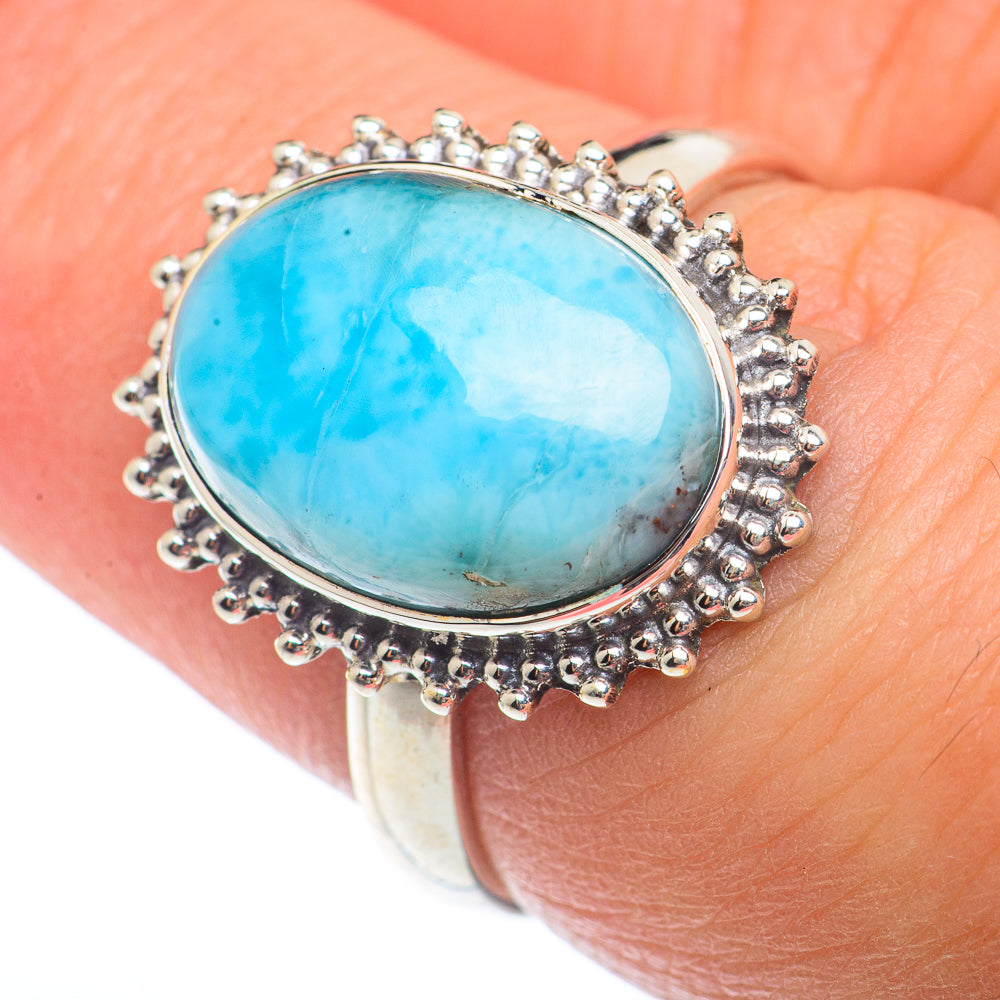 Larimar Rings handcrafted by Ana Silver Co - RING73277