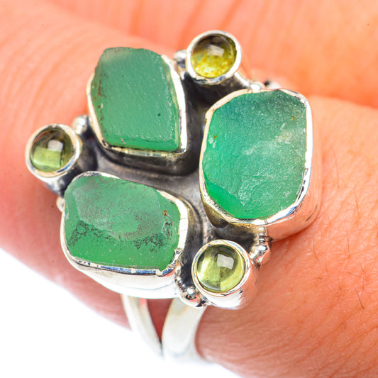 Chrysoprase Rings handcrafted by Ana Silver Co - RING73278