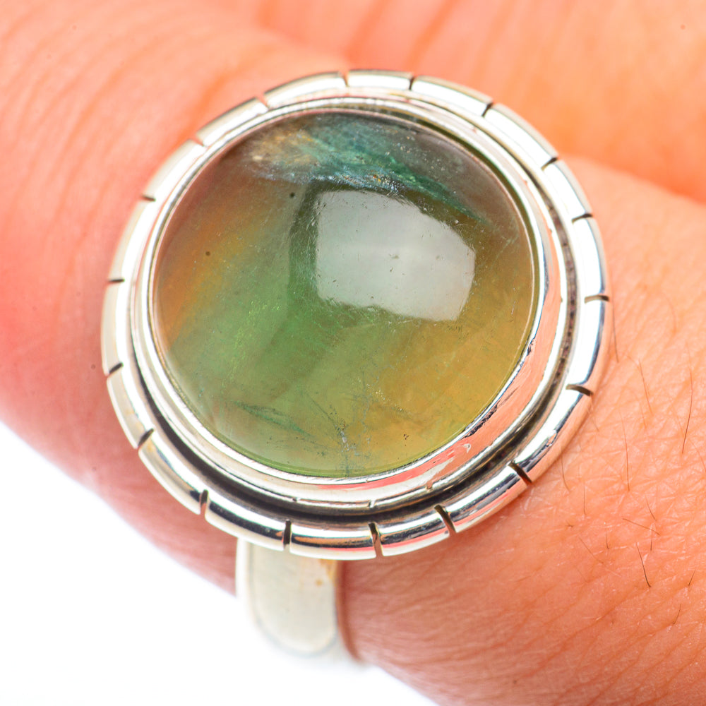 Green Fluorite Rings handcrafted by Ana Silver Co - RING73280