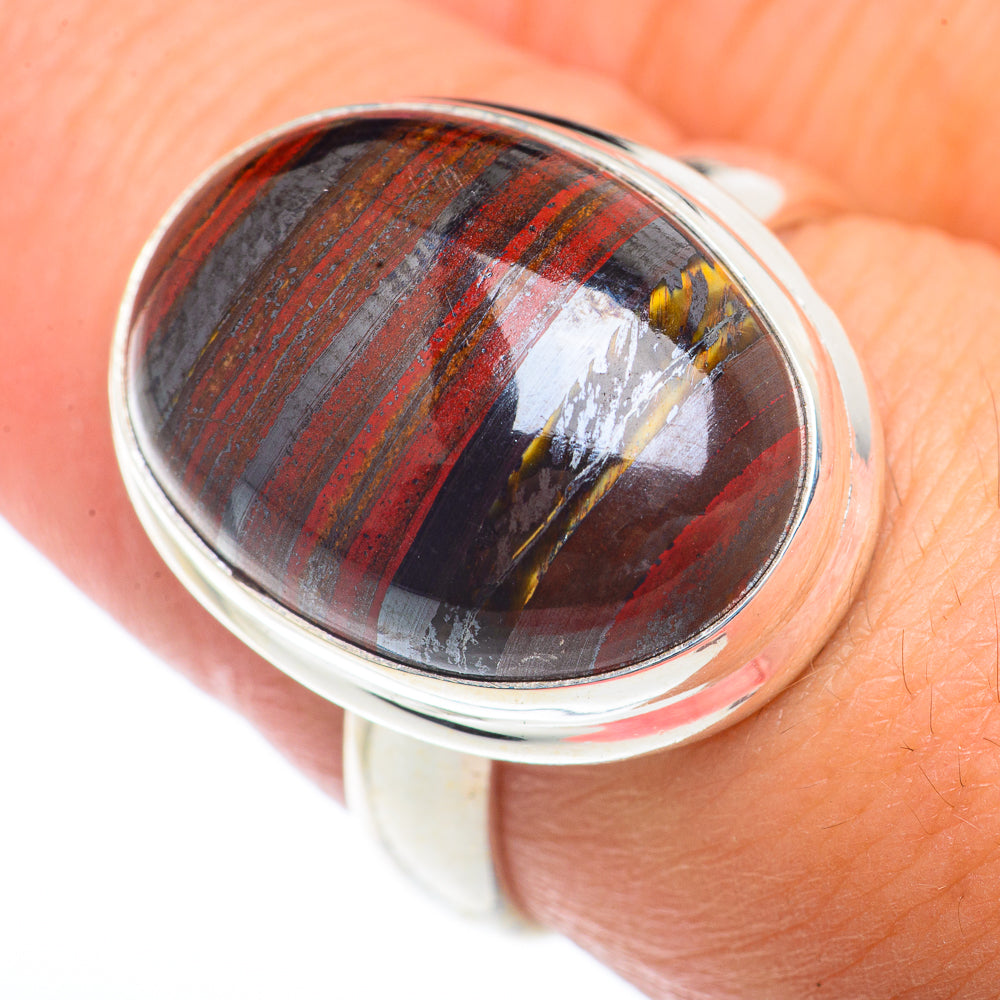 Red Tiger Iron Rings handcrafted by Ana Silver Co - RING73285