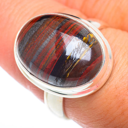 Red Tiger Iron Rings handcrafted by Ana Silver Co - RING73285