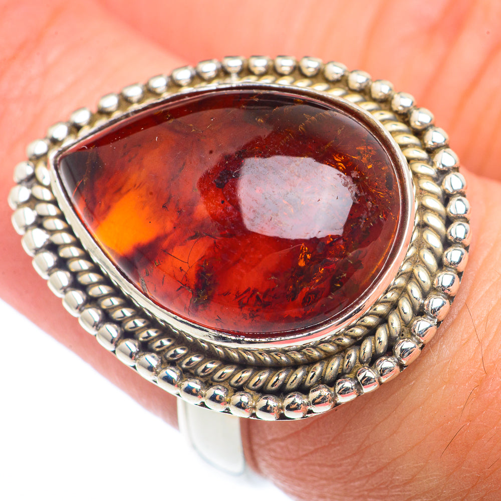 Baltic Amber Rings handcrafted by Ana Silver Co - RING73286