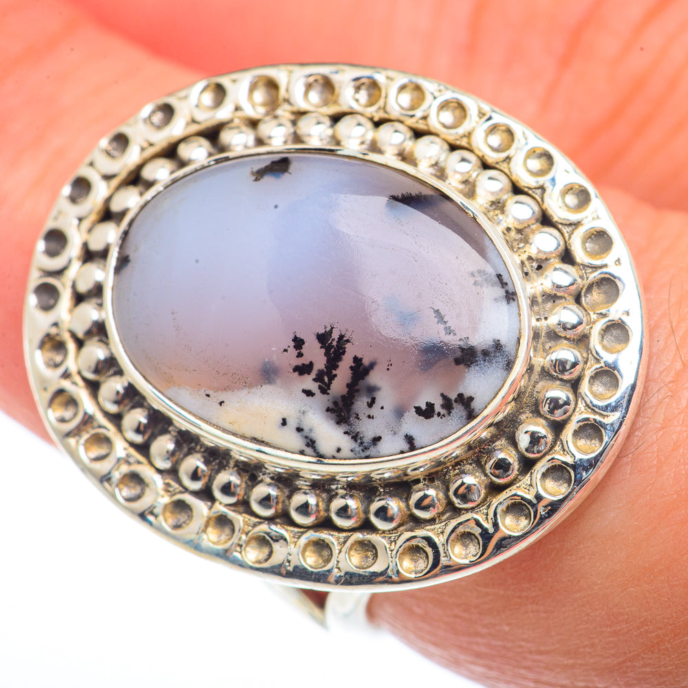 Dendritic Opal Rings handcrafted by Ana Silver Co - RING73299