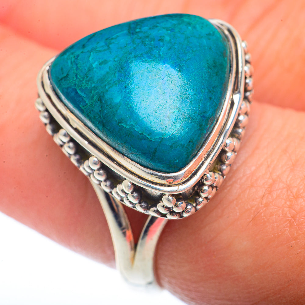 Chrysocolla Rings handcrafted by Ana Silver Co - RING73312