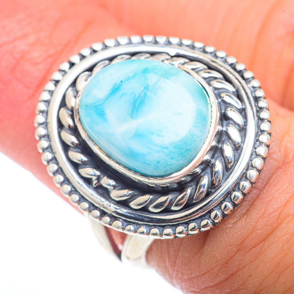 Larimar Rings handcrafted by Ana Silver Co - RING73314
