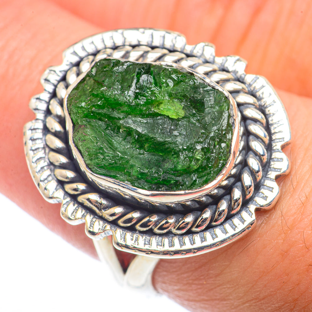 Chrome Diopside Rings handcrafted by Ana Silver Co - RING73317