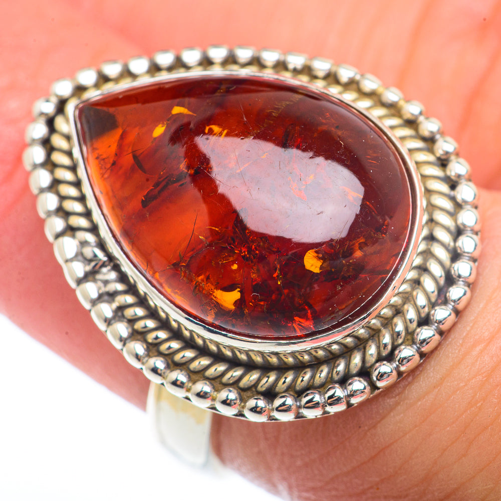 Baltic Amber Rings handcrafted by Ana Silver Co - RING73323