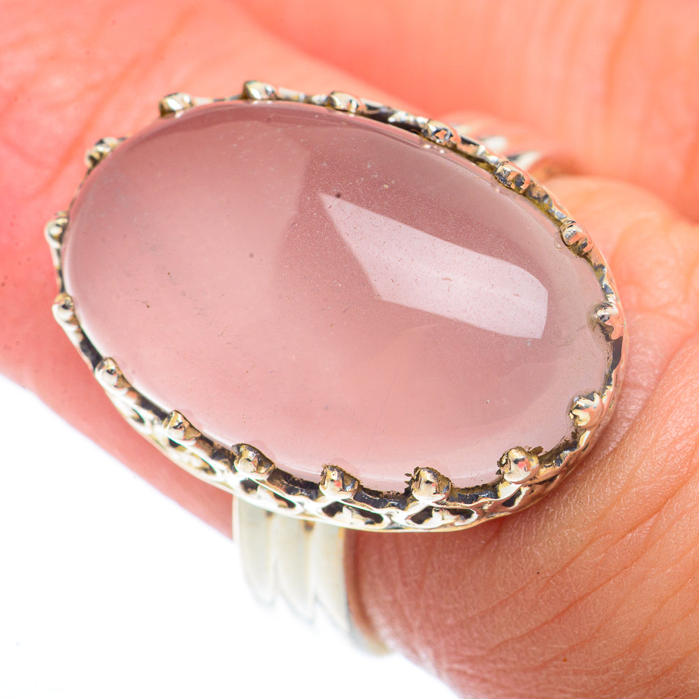 Rose Quartz Rings handcrafted by Ana Silver Co - RING73324