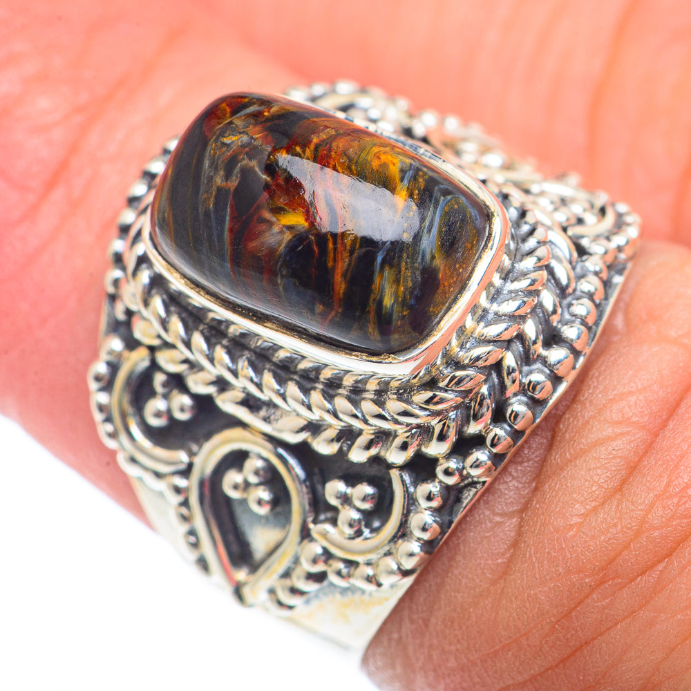 Golden Pietersite Rings handcrafted by Ana Silver Co - RING73329