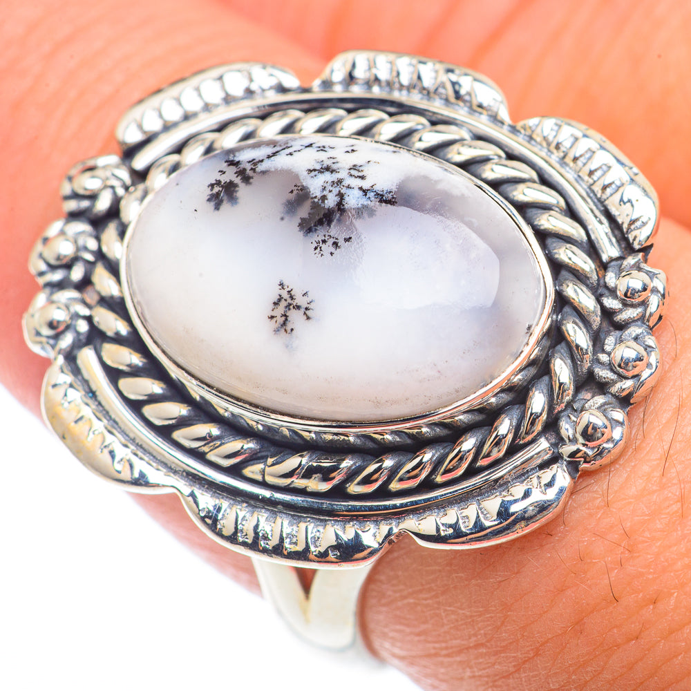 Dendritic Opal Rings handcrafted by Ana Silver Co - RING73332
