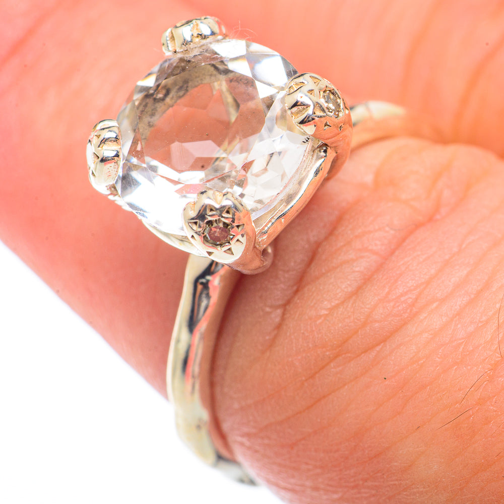White Quartz Rings handcrafted by Ana Silver Co - RING73335