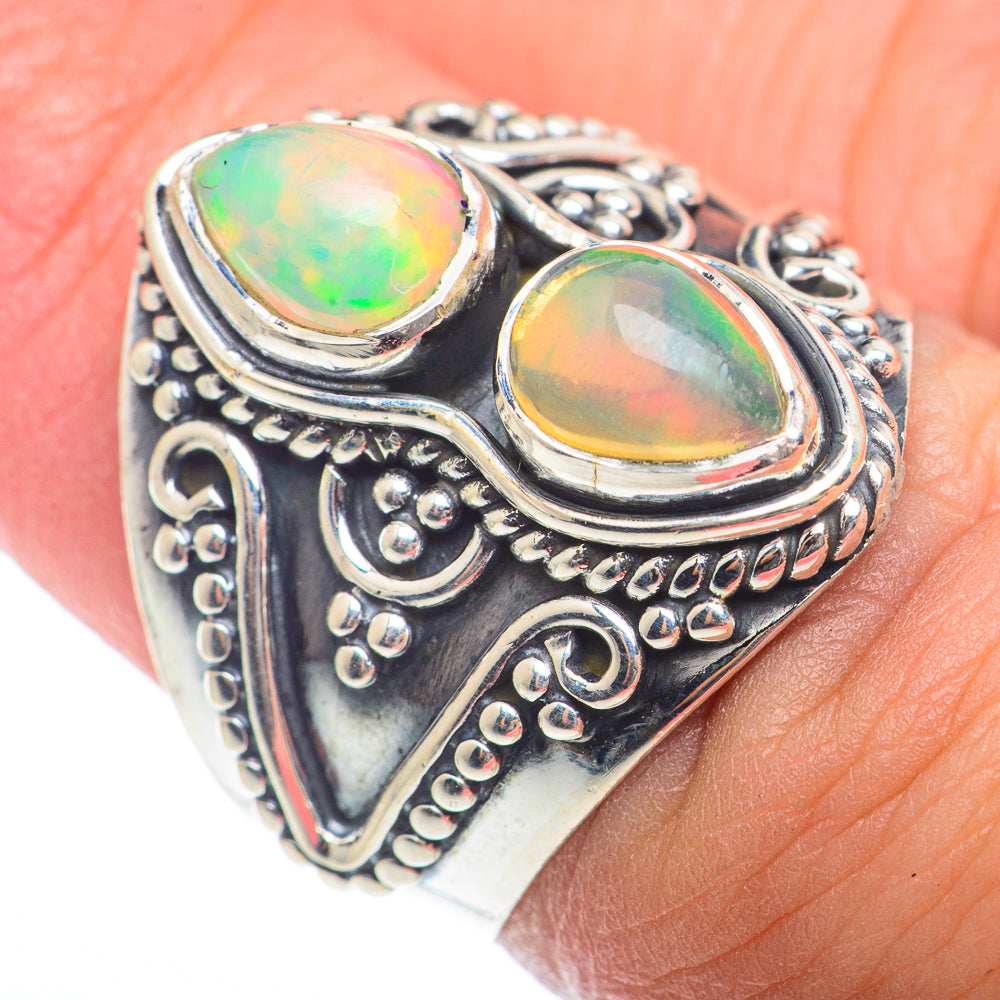 Ethiopian Opal Rings handcrafted by Ana Silver Co - RING73339