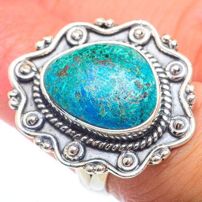 Chrysocolla Rings handcrafted by Ana Silver Co - RING73343