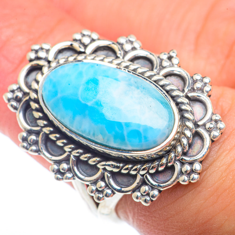 Larimar Rings handcrafted by Ana Silver Co - RING73347
