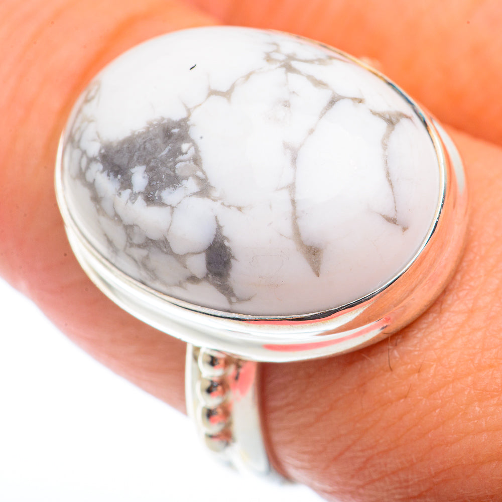 Howlite Rings handcrafted by Ana Silver Co - RING73368