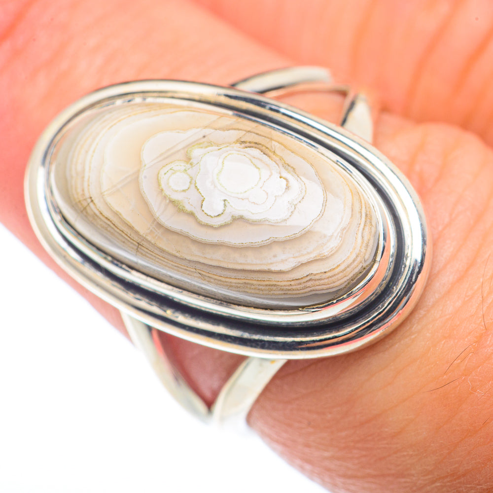Laguna Lace Agate Rings handcrafted by Ana Silver Co - RING73375