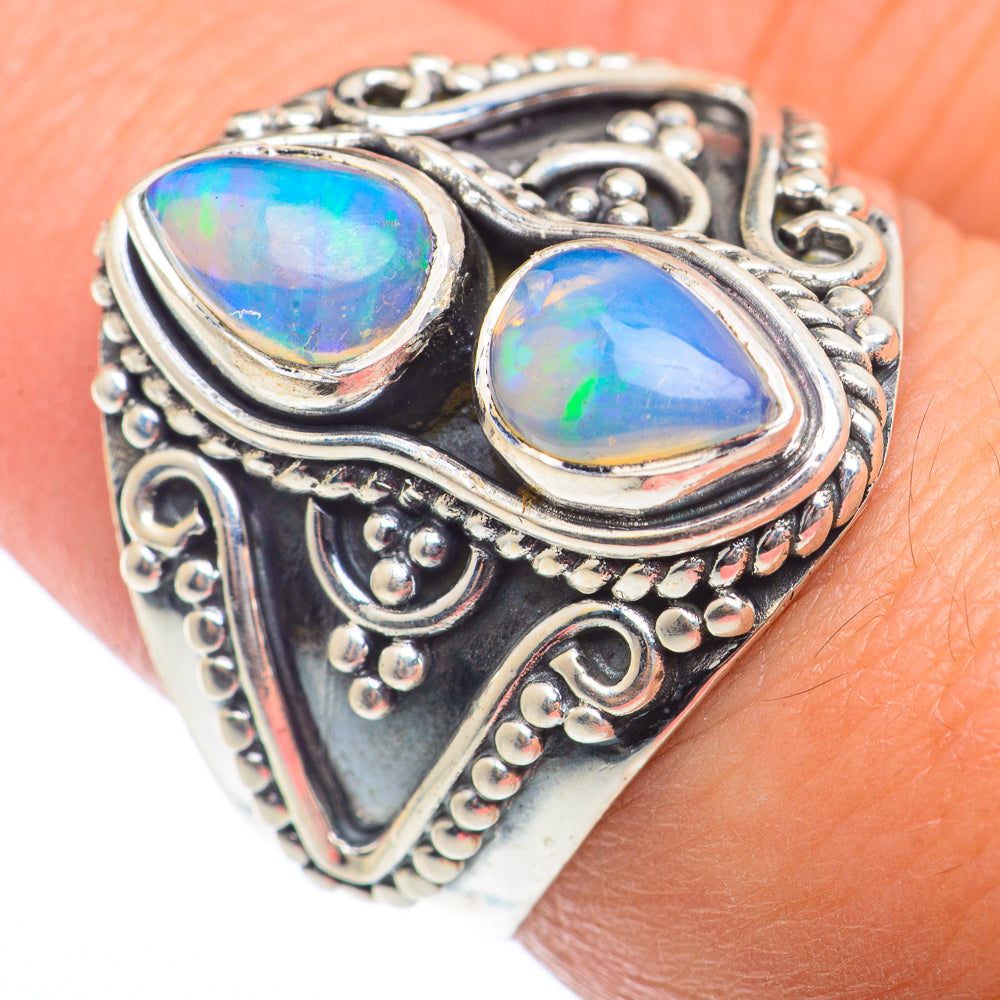Ethiopian Opal Rings handcrafted by Ana Silver Co - RING73376