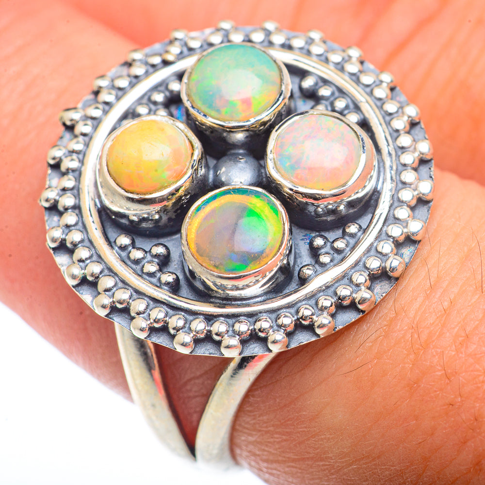 Ethiopian Opal Rings handcrafted by Ana Silver Co - RING73377