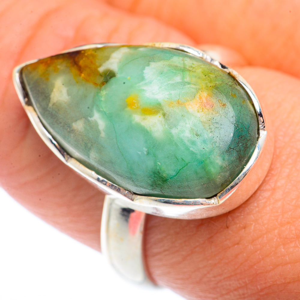 Chrysoprase Rings handcrafted by Ana Silver Co - RING73386