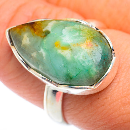 Chrysoprase Rings handcrafted by Ana Silver Co - RING73386