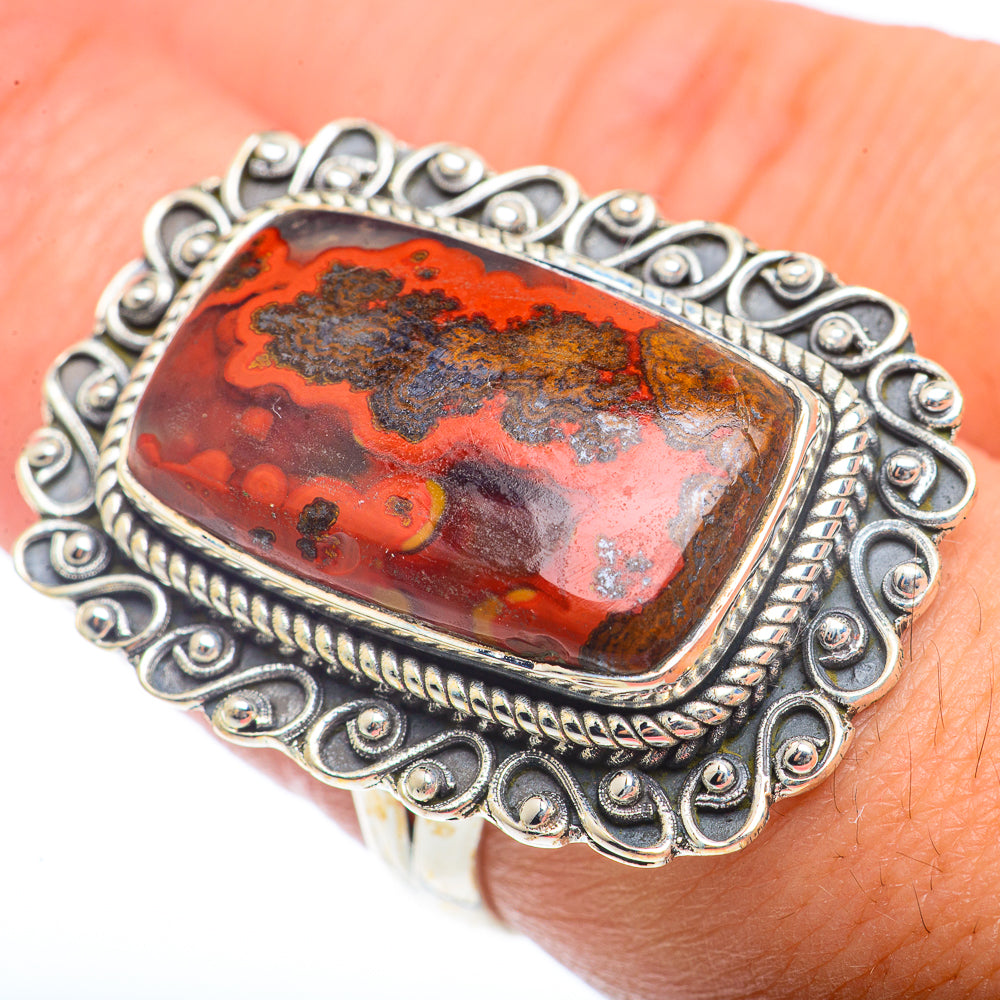 Moroccan Agate Rings handcrafted by Ana Silver Co - RING73390