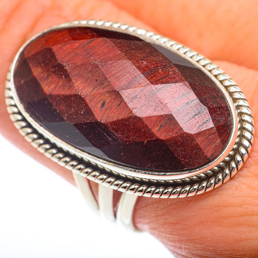 Red Tiger Eye Rings handcrafted by Ana Silver Co - RING73391
