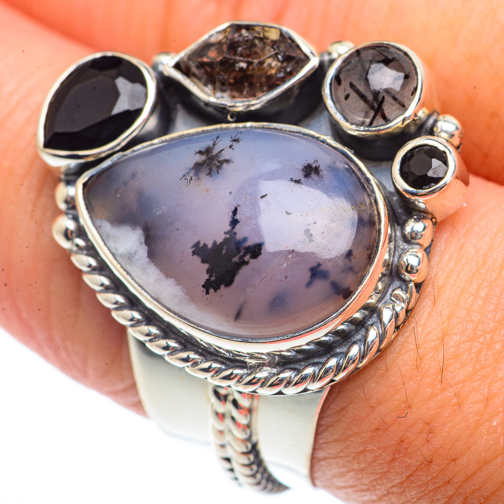 Dendritic Opal Rings handcrafted by Ana Silver Co - RING73409