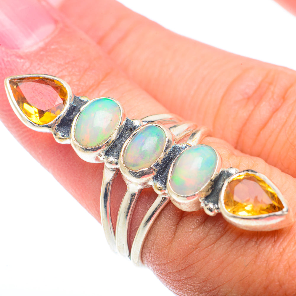Ethiopian Opal Rings handcrafted by Ana Silver Co - RING73411