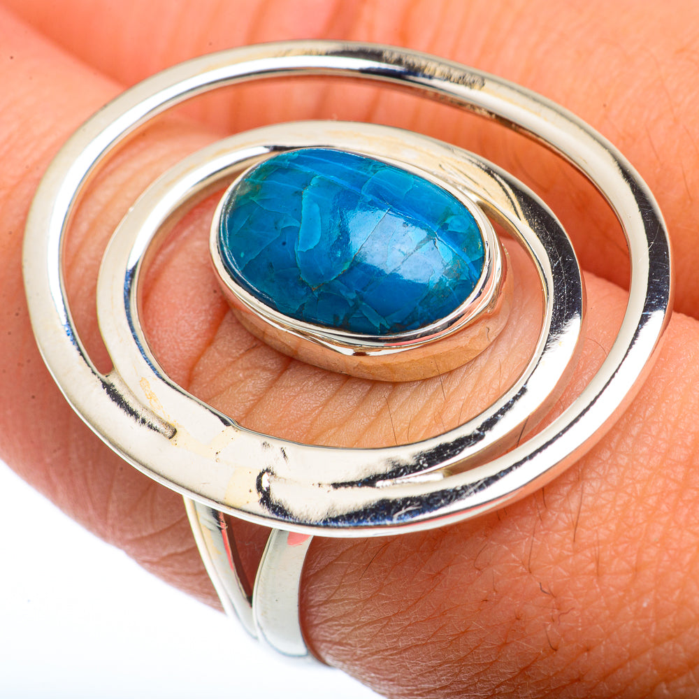 Chrysocolla Rings handcrafted by Ana Silver Co - RING73415