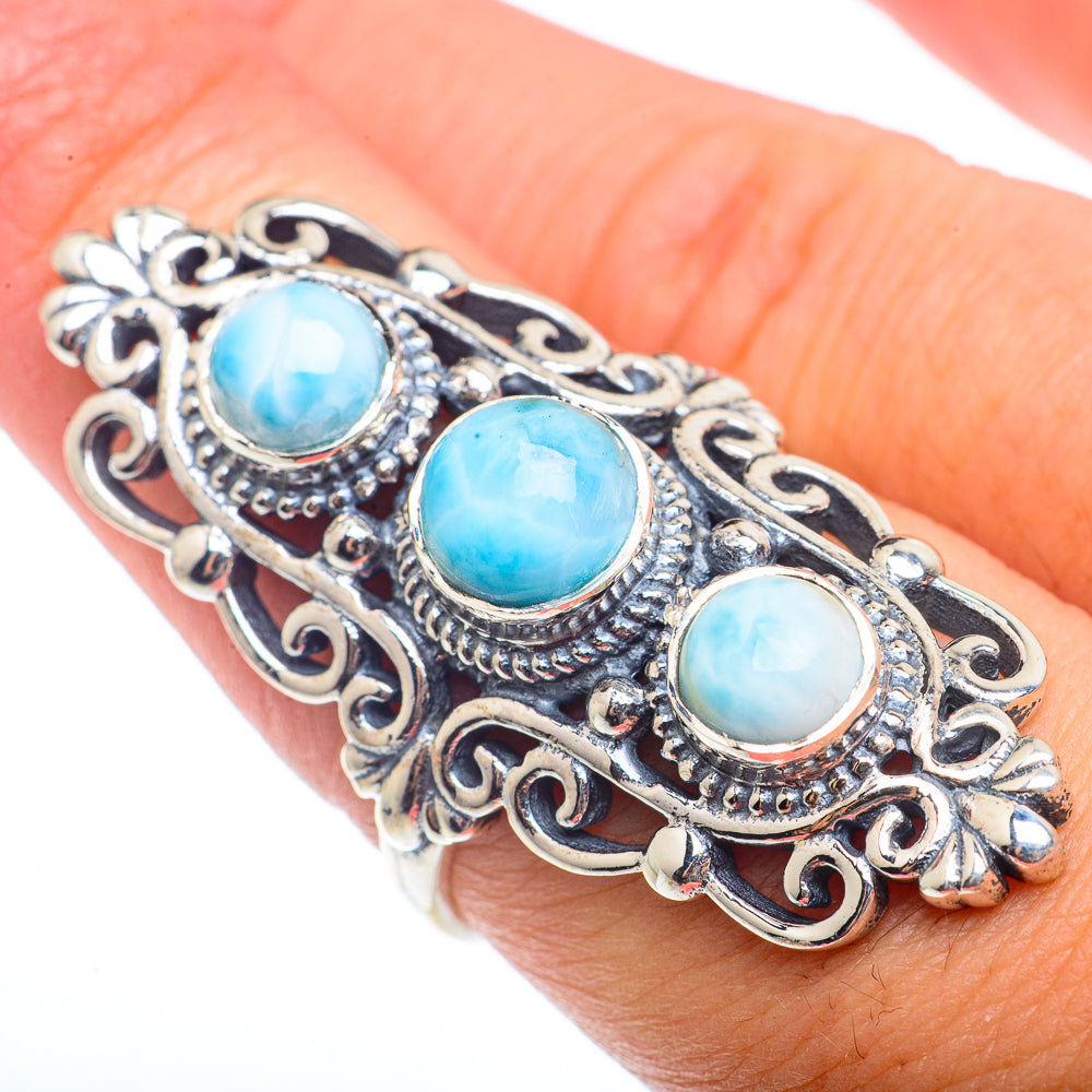 Larimar Rings handcrafted by Ana Silver Co - RING73417