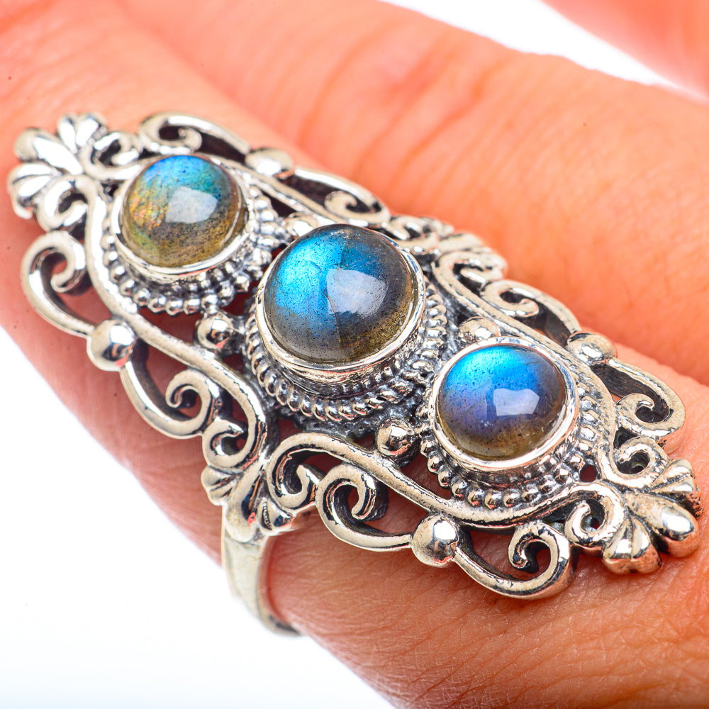 Labradorite Rings handcrafted by Ana Silver Co - RING73419