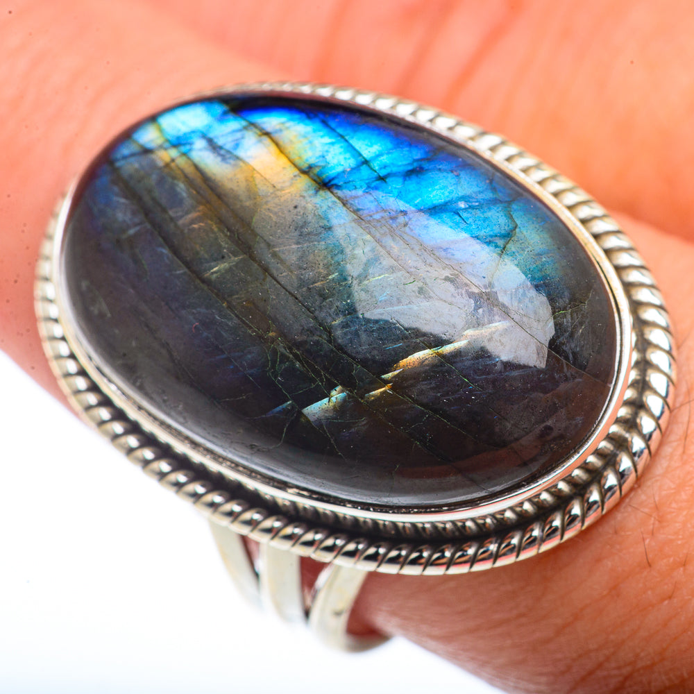 Labradorite Rings handcrafted by Ana Silver Co - RING73420